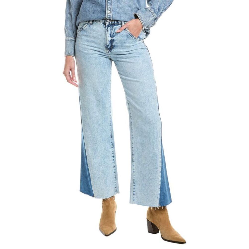 Current/Elliott Womens  Palazzo Flared Leg Jean, Blue